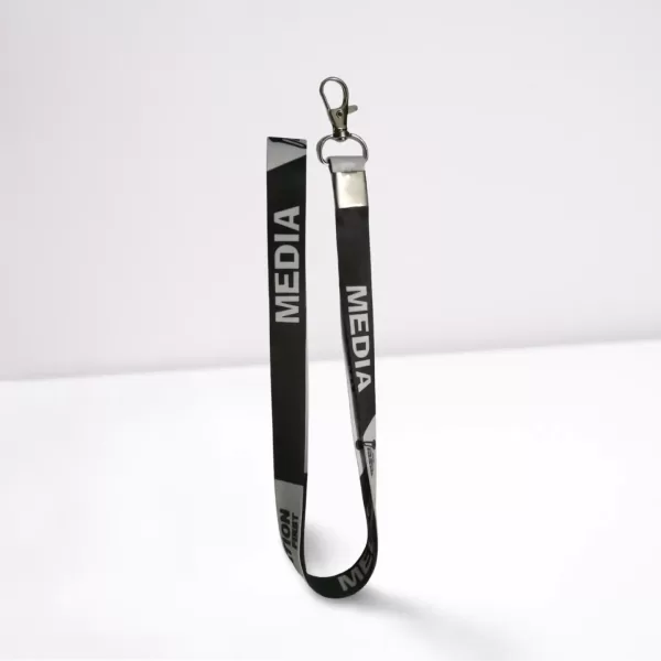 Custom Lanyard for Media Company – Branded ID Badge Holder with Logo Printing